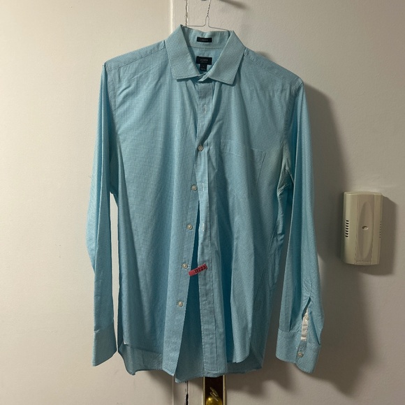 JCrew Ludlow Dress Shirt Blue and Green Checkered - Picture 1 of 3